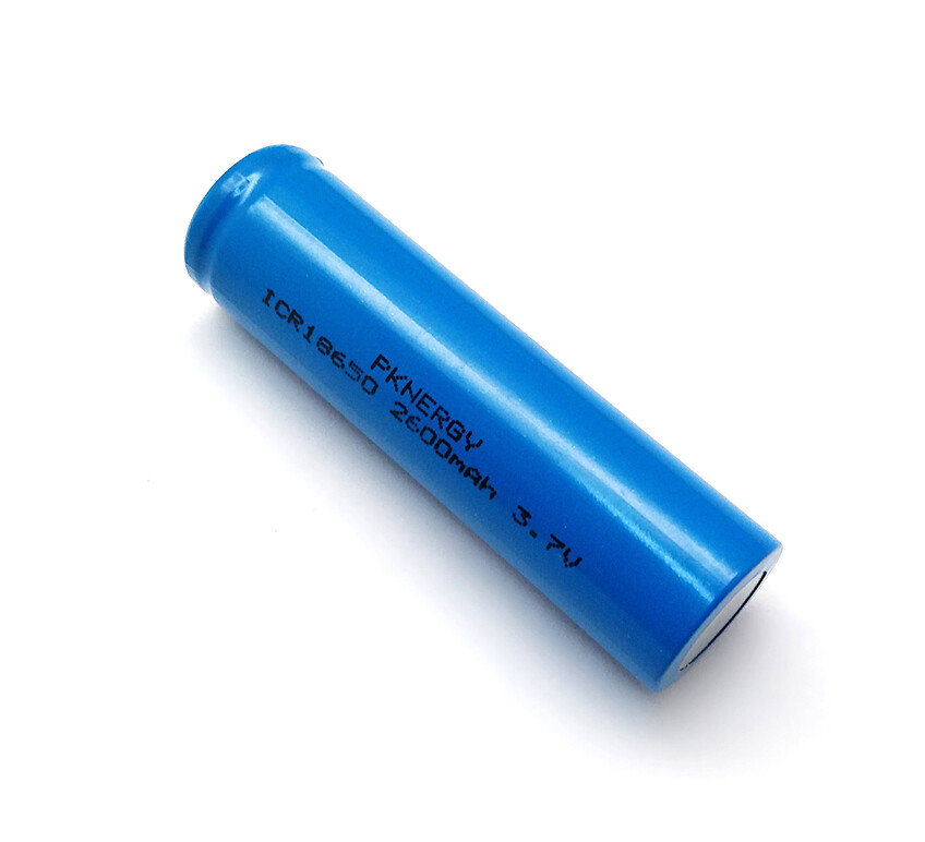 Li-Ion batteri Lithium Ion batteri ICR18650 3,7V 2600mAh (uden beskyttelsesskema / stik)