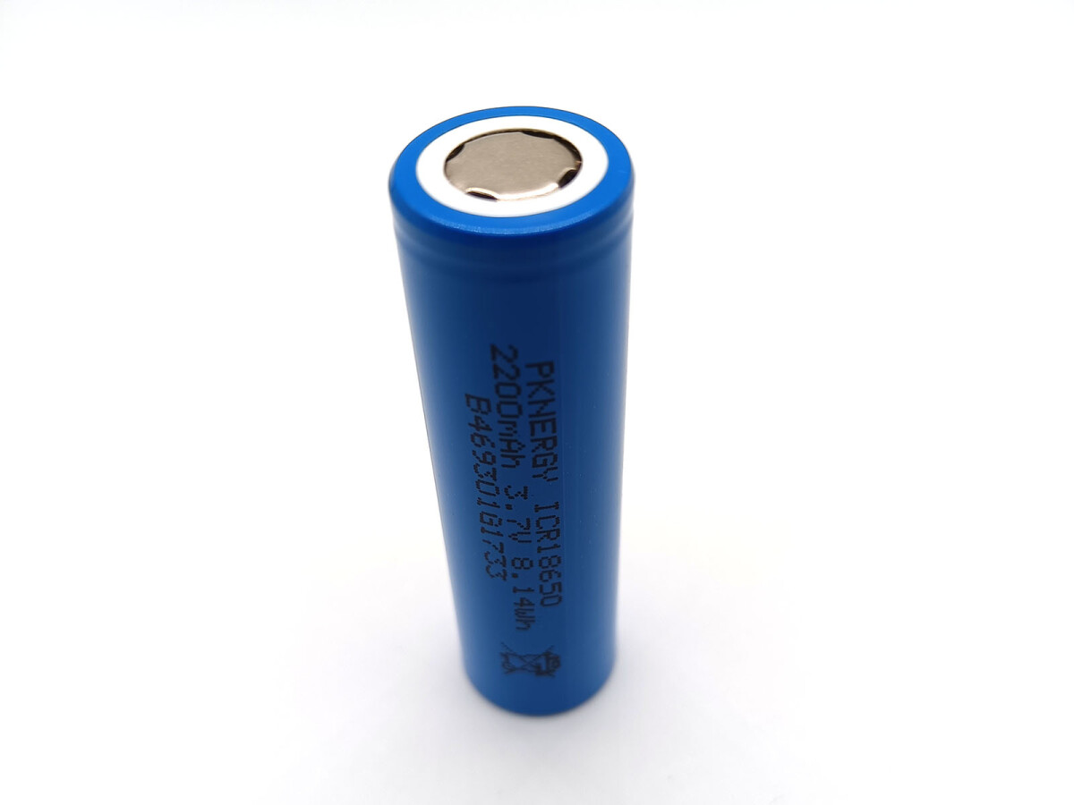 Li-Ion akku, Lithium Ionen batteri, ICR18650 3.7V 2200mAh uden beskyttelsesmodul og stik
