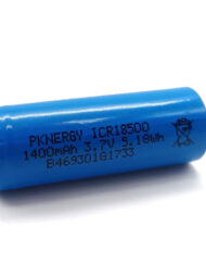 Li-Ion akku, Lithium Ionen batteri, ICR18500 3.7V 1400mAh uden beskyttelsesmodul og stik