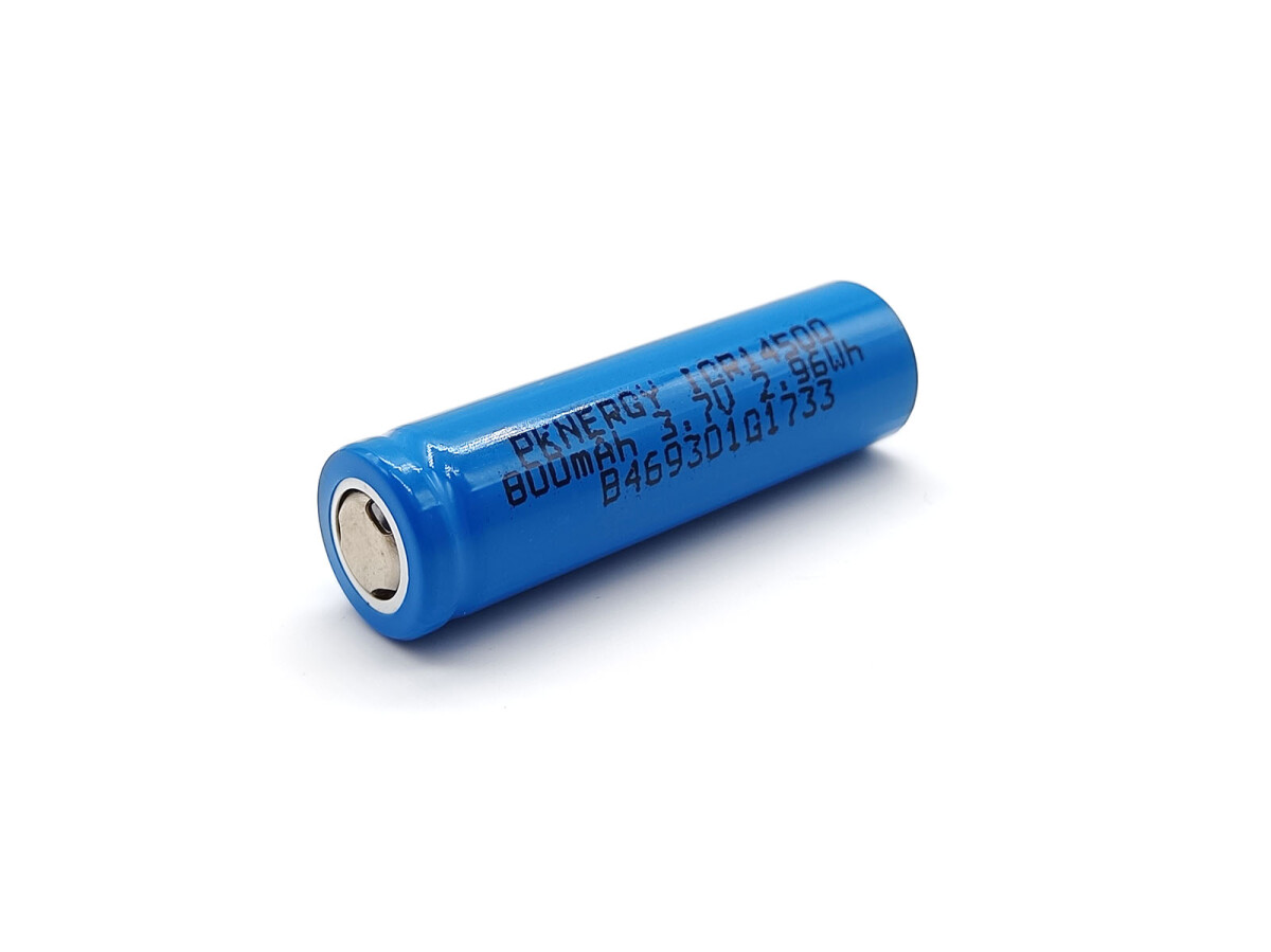 Li-Ion akku, Lithium Ionen batteri, ICR14500 3.7V 800mAh uden beskyttelsesmodul og stik