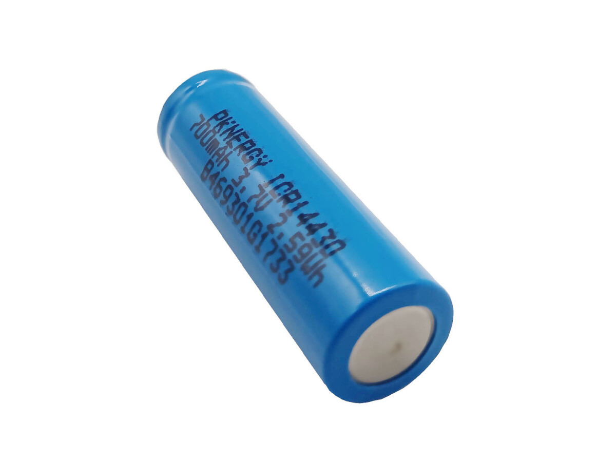 Li-Ion akku, Lithium Ionen batteri, ICR14430 3.7V 700mAh uden beskyttelsesmodul og stik