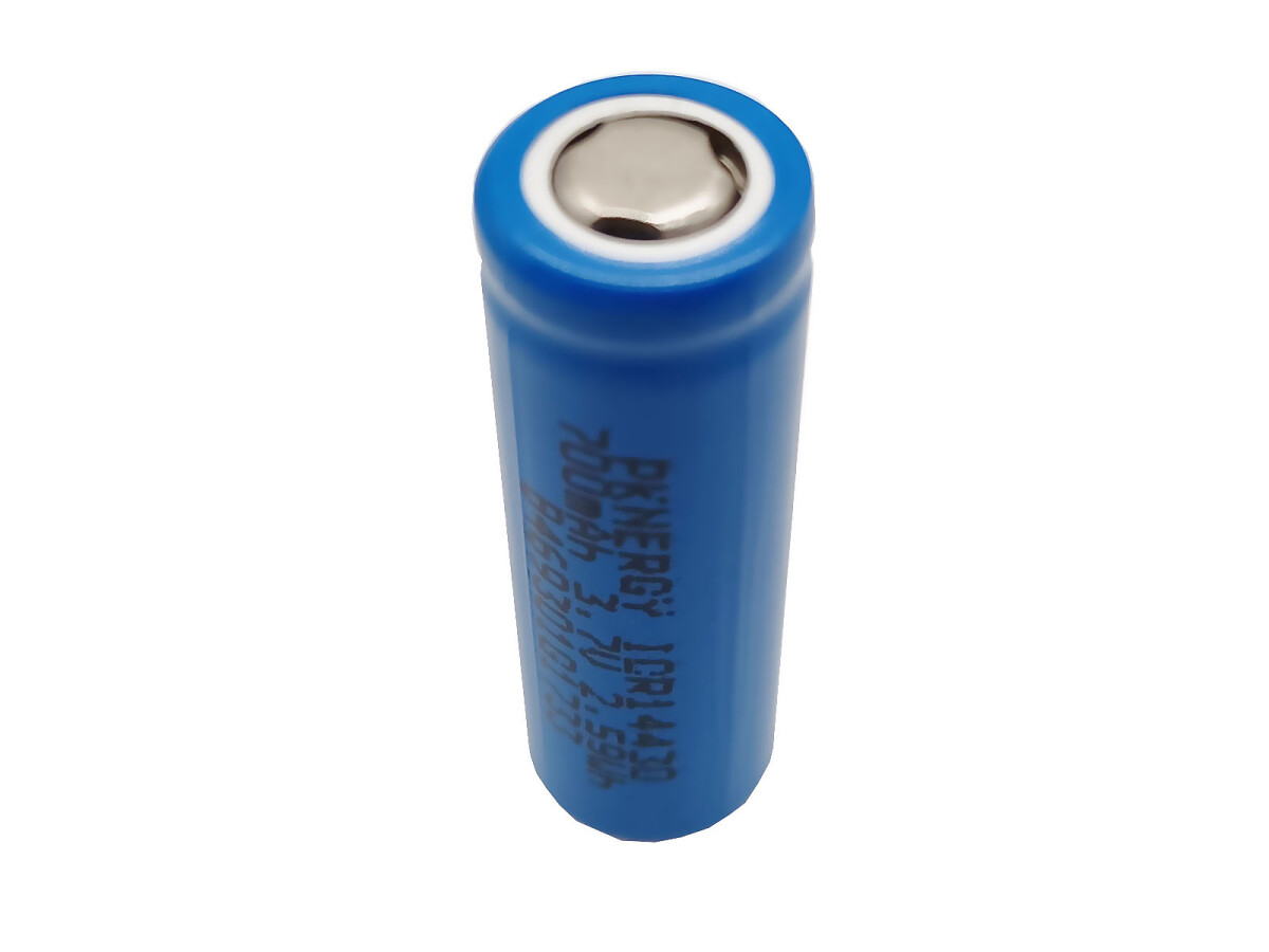Li-Ion akku, Lithium Ionen batteri, ICR14430 3.7V 700mAh uden beskyttelsesmodul og stik