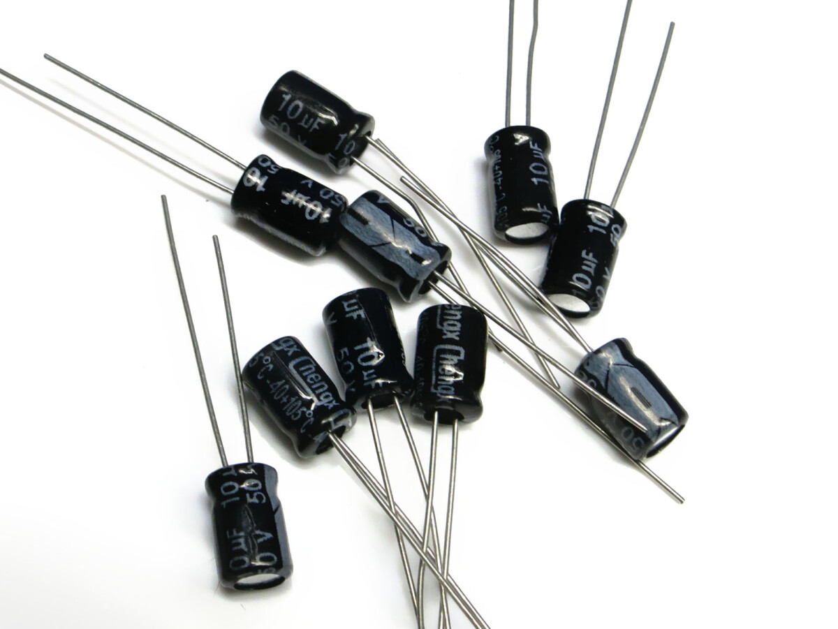 120x ELKO kondensatorer 0,22µF-470µF, 12 forskellige, hver 10 stk