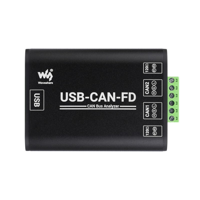 WaveShare Industrielle CAN/CAN FD Bus Datenanalysator, USB Zu CAN FD Adapter, CAN/CAN FD Bus Kommunikationskredit (Kun CAN-/CAN-FD-Bus-Kommunikation)