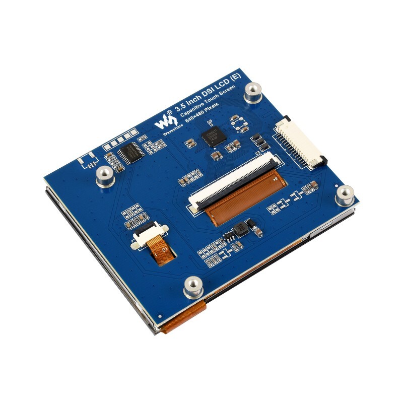 WaveShare 3,5 Zoll DSI Kapacitivt Touch Display, 5-Punkt Touch, 640 × 480 Pixel, IPS Display Panel, Kompatibel med Raspberry Pi Series Boards