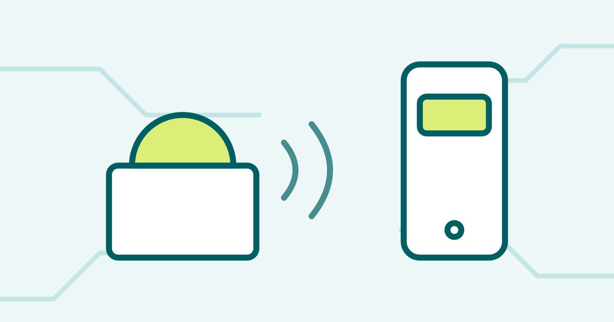Illustration: Bevægelsesalarm, der sender besked til mobilen
