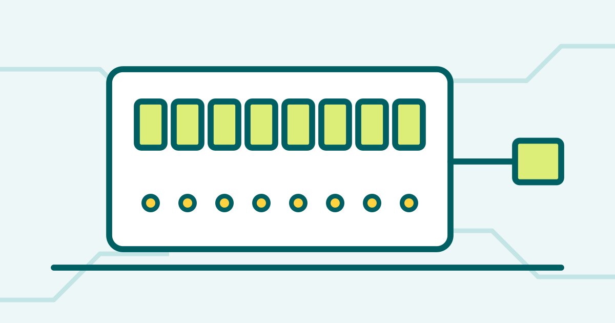 Illustration: Styr 8 relæer over netværket med Modbus TCP