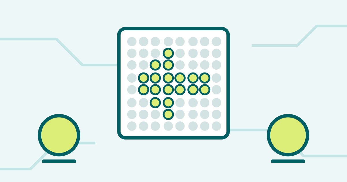 Illustration: Reaktionsspil med Arduino og LED-matrix